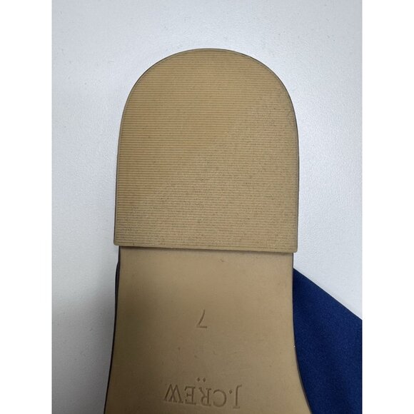 J. Crew Women's Blue Satin Knot Slide Sandals Size 7 - Picture 6 of 9